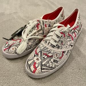 Collaboration Series Kirra Women's Low Top Sneakers drawn by VIK (NWT)